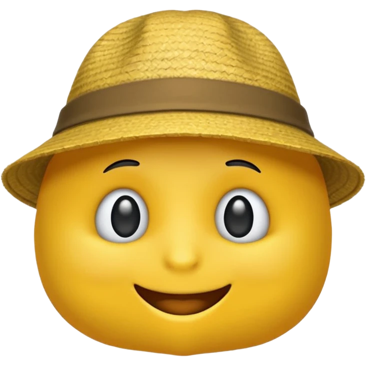 Einen Gelben Emoji mit Hut emoji