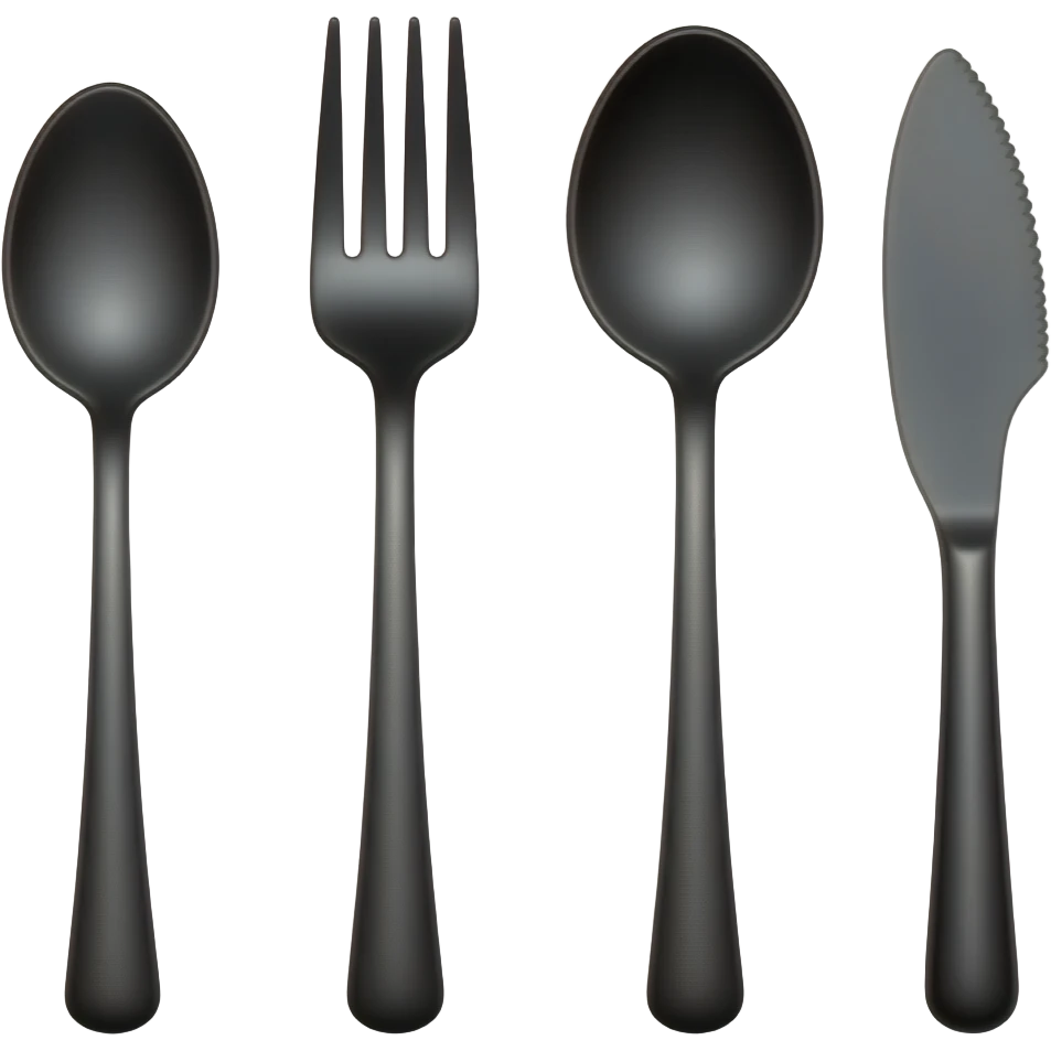 Black cutlery emoji