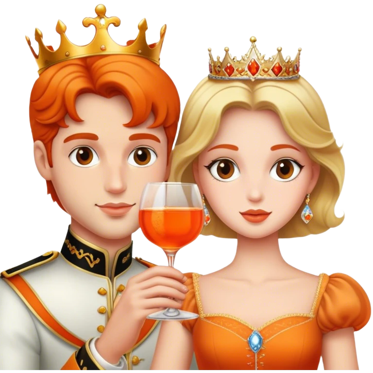 prince and princess drinking aperol emoji