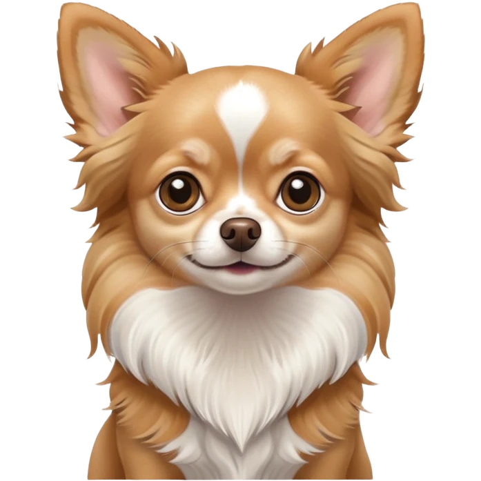 cute longhaired chihuahua emoji