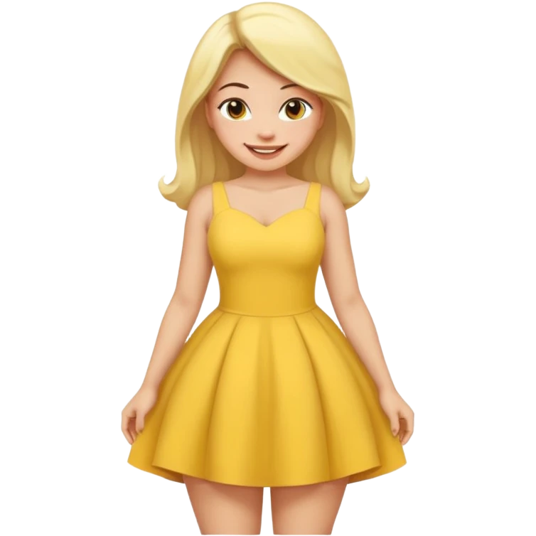 naked girl with a very massive butt with yellow skin tone and a bigger butt emoji