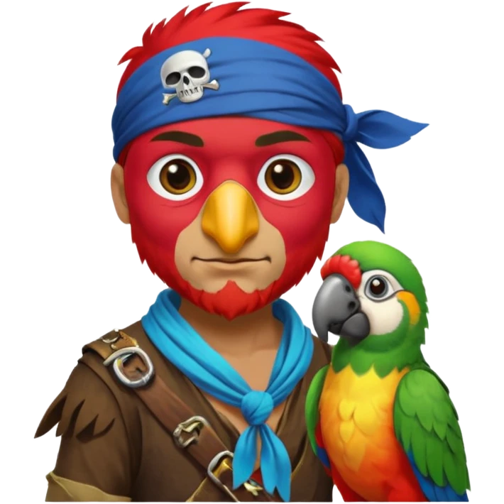 pirate and parrot emoji