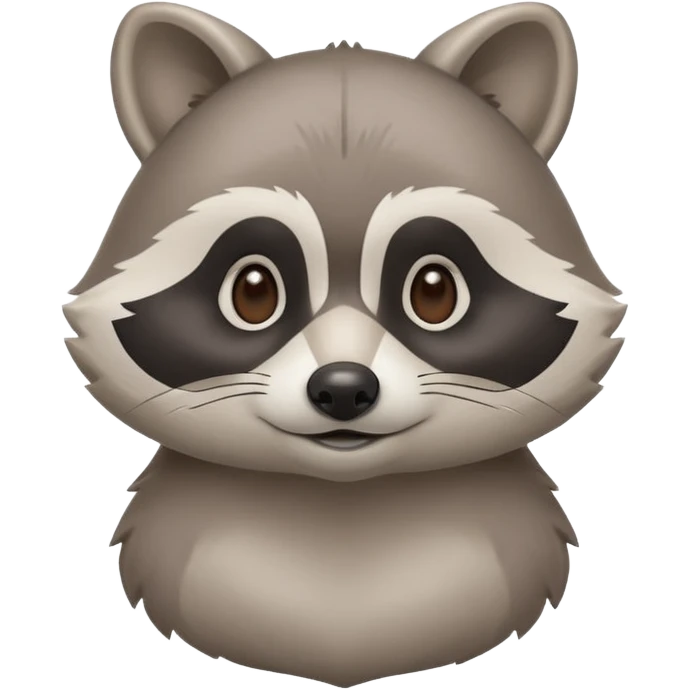 Calm, friendly raccoon mascot for an educational app.
Soft rounded shapes, gentle face, no sharp edges.
Minimal details, clean outline, neutral cool colors.
Relaxed, supportive expression.
Simple, slightly chubby body, easy to animate.
ASD-friendly, calm guide vibe n cute. emoji