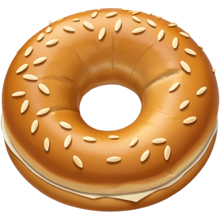 plain bagel emoji