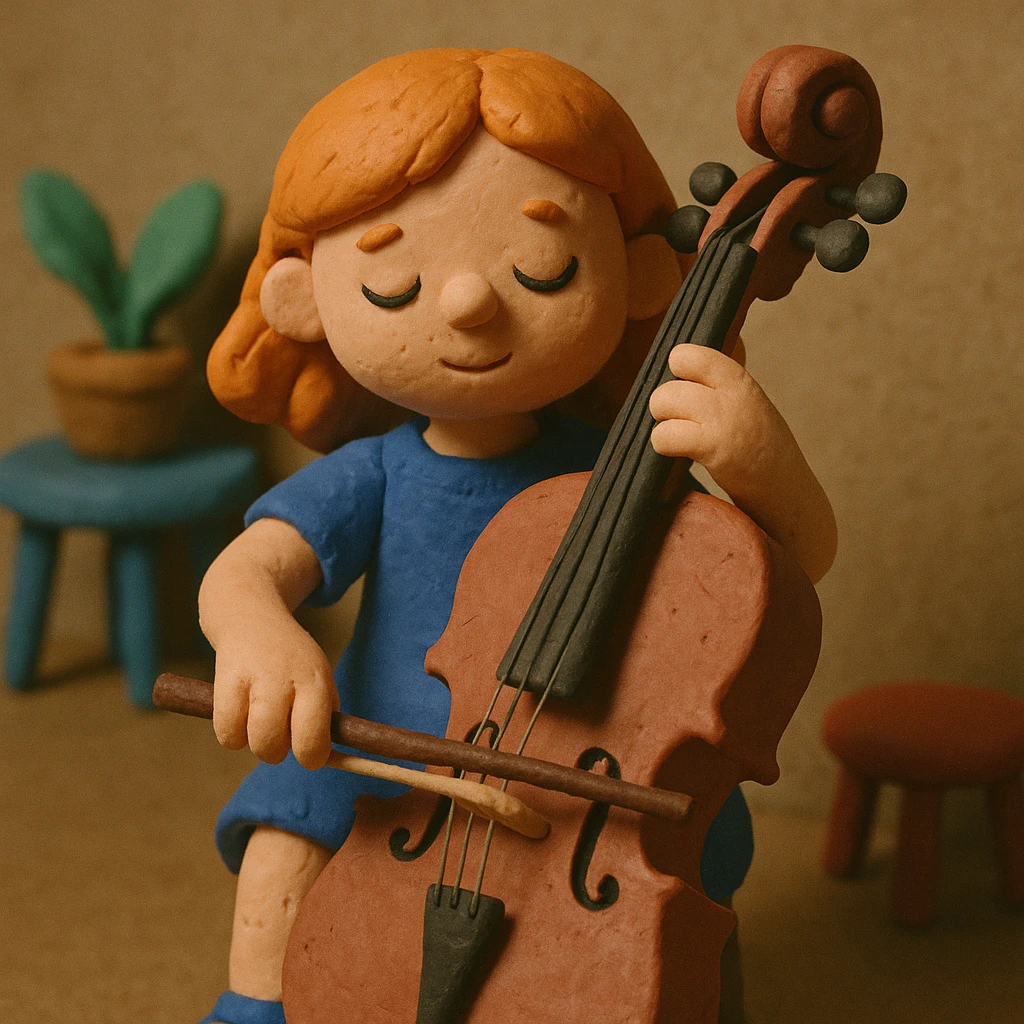 girl playing cello emoji