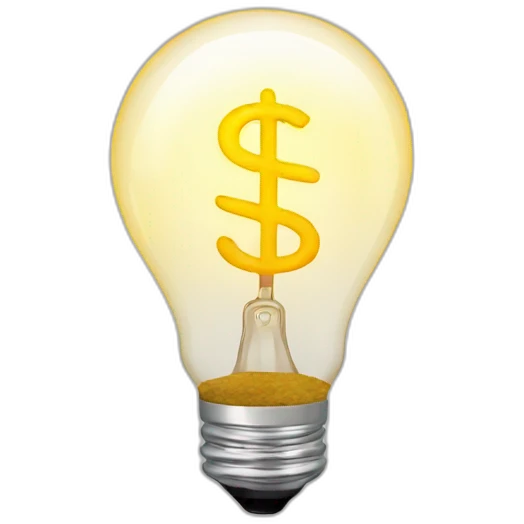 light bulb money emoji