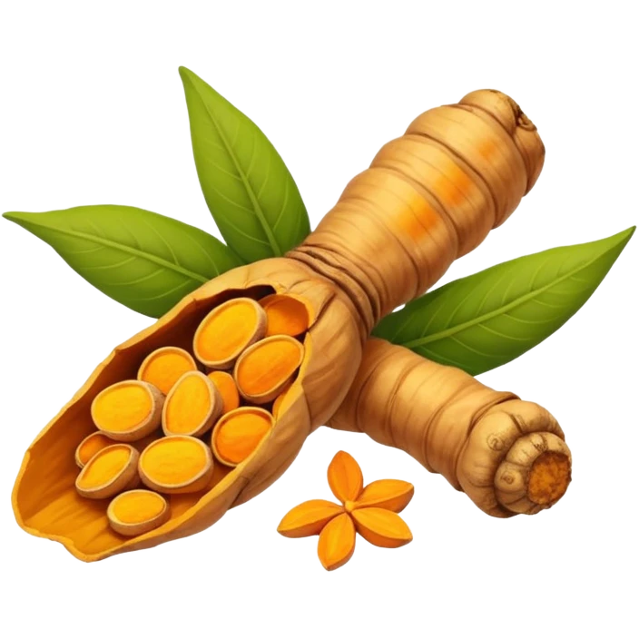 turmeric root dry and cut emoji