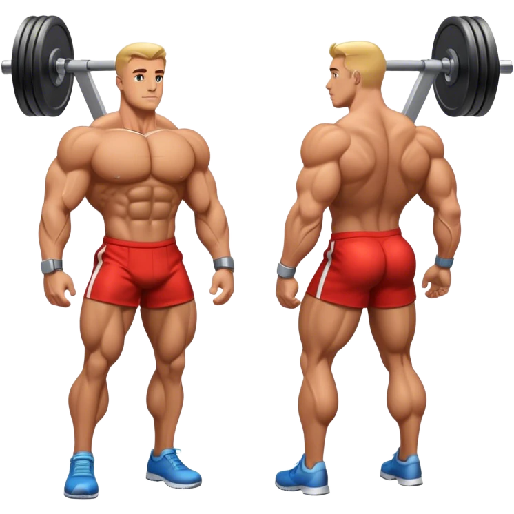 standing bodybuilder hip abduction cable machine exercise emoji