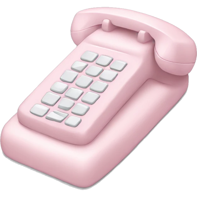 pale pink phone emoji