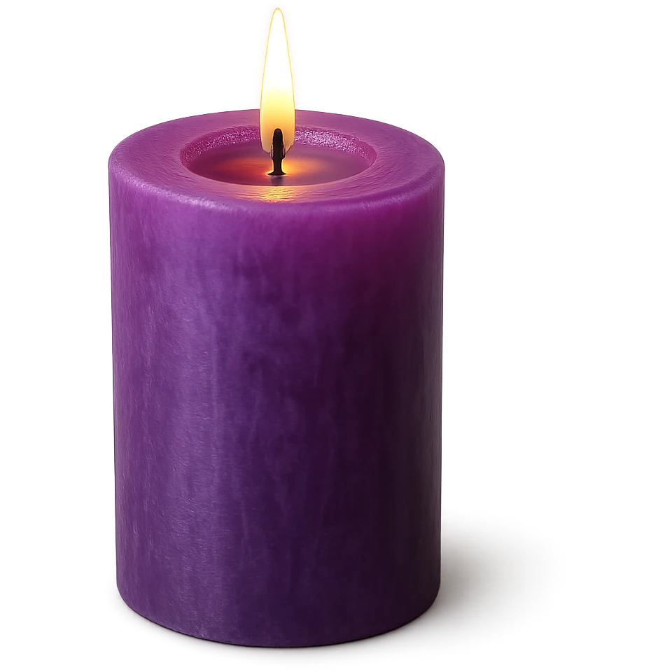 purple candle emoji