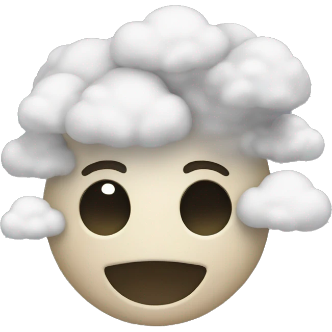Cráneo con nubes emoji