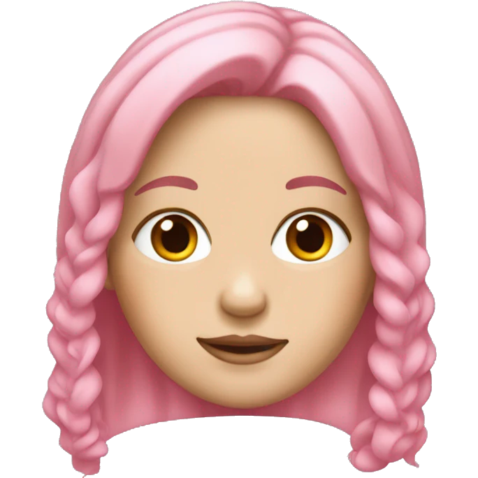 white girl with pink hair emoji