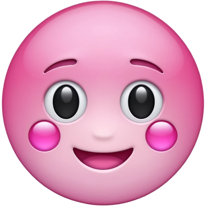 "Create a simple, glossy pink circle emoji using the exact same light pink color and shiny 3D gradient style as the Notion pink heart emoji (🩷). The circle should have a subtle highlight to mimic the Notion pink heart’s finish, and the tone should match emoji standards for digital use. emoji