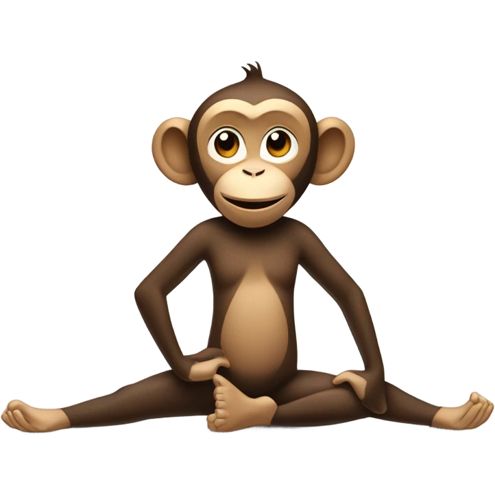 Monkey doing yoga  emoji