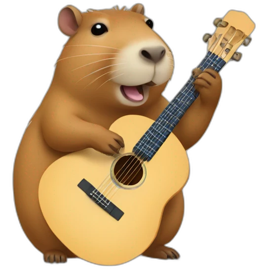 capybara playing music emoji