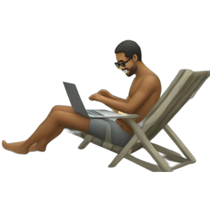 digital-nomad-working-at-beach emoji