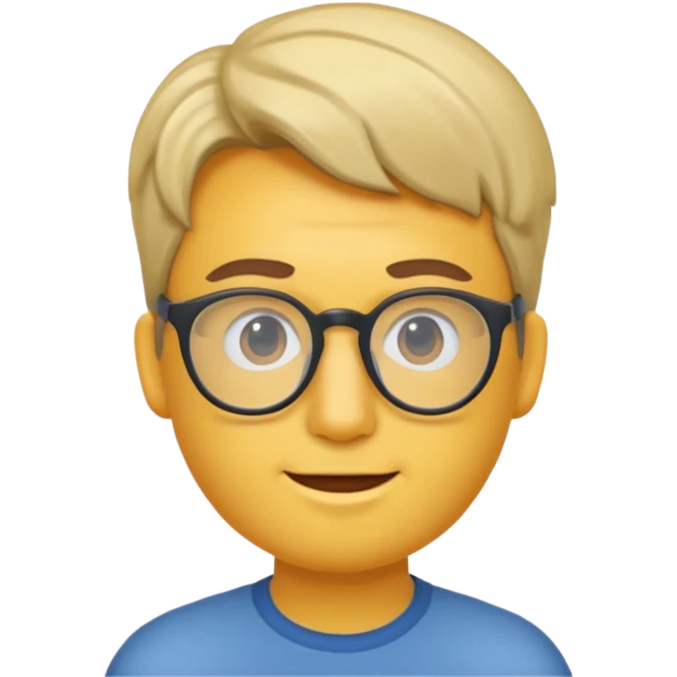 Erstelle mir eine Emoji von einem Jungen. Herkunft: Südamerika, Jung und Gutaussehend, mit durchsichtiger Brille und anderer Frisur  emoji