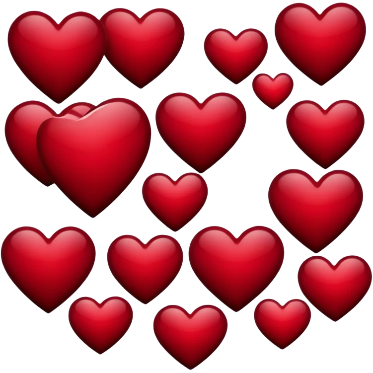 Mahogany-red maroon-red heart shape emoji