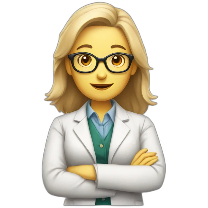 A female rabbit professor emoji