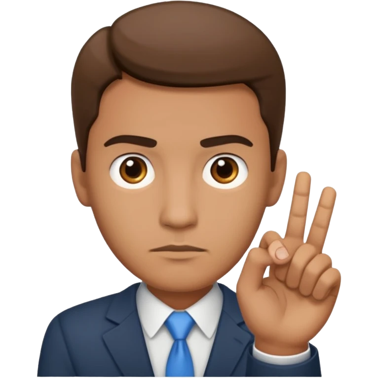 consulting man with hand emoji