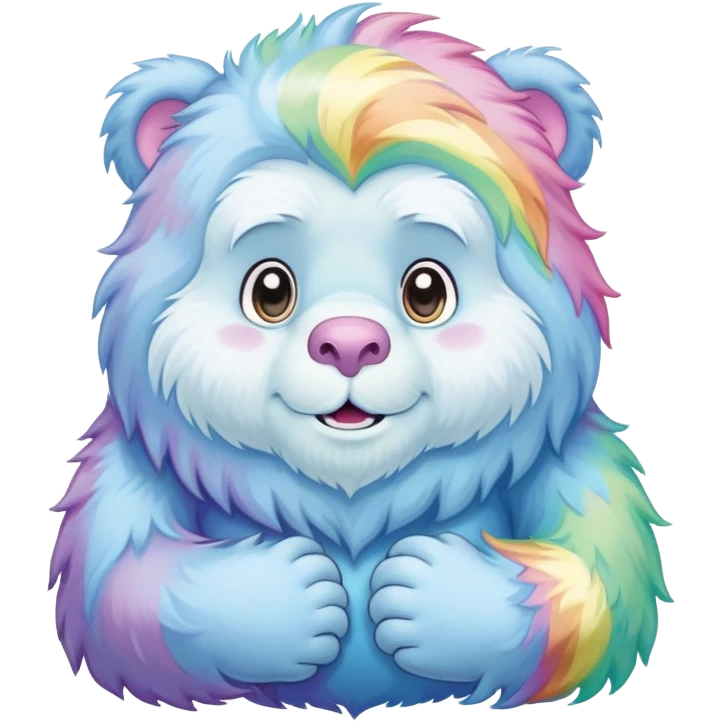 easter rainbow care bear  yeti emoji
