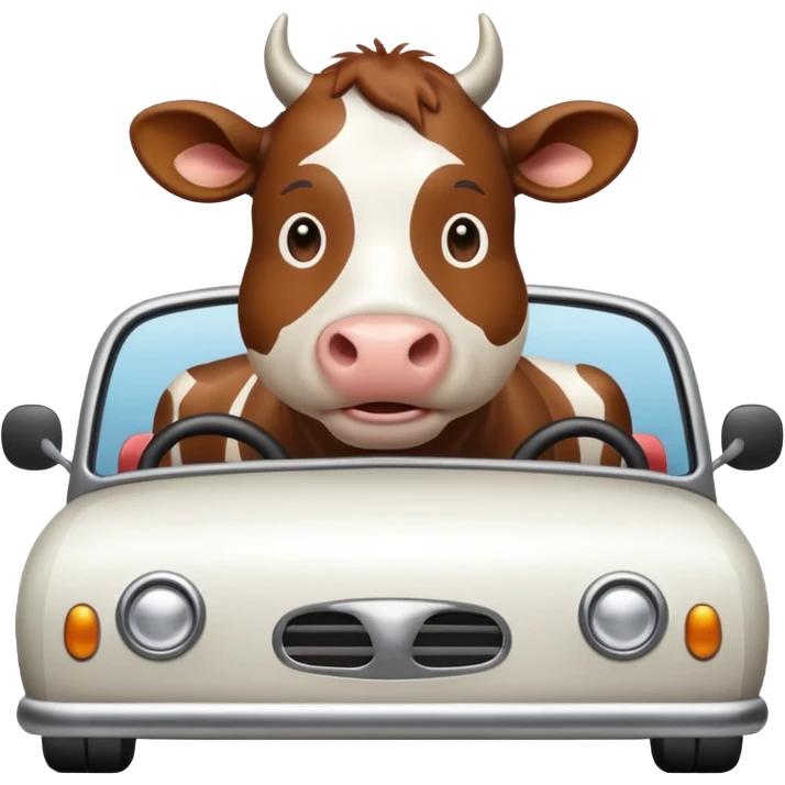 Cow driving  emoji