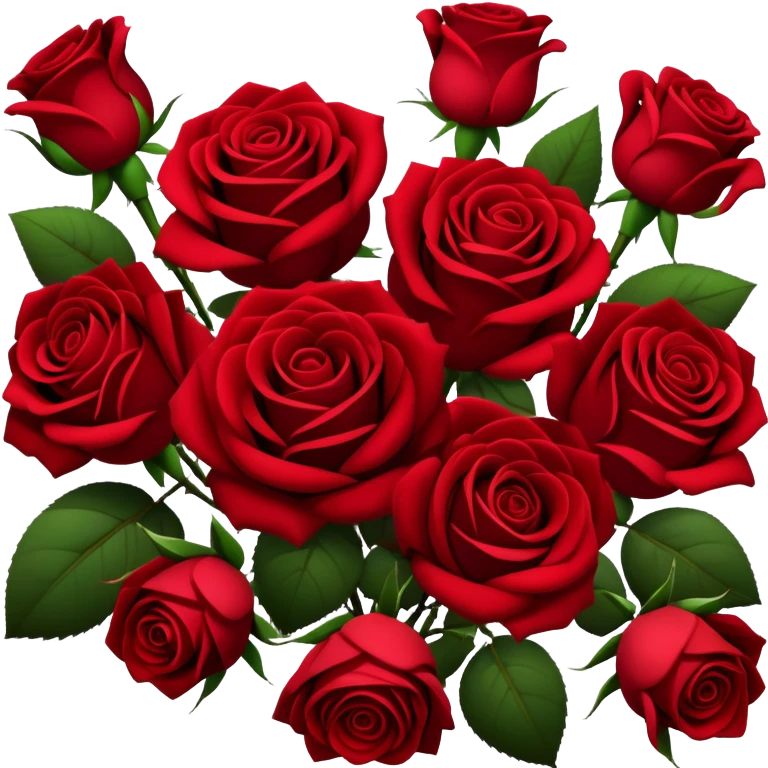 Bouquet of dark red roses emoji