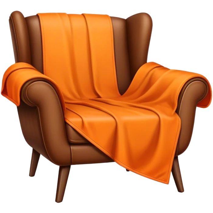 Comfy chair with orange blanket emoji