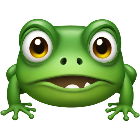 Angry frog with mullet emoji