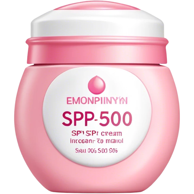 Aesthetic pink SPF 50 cream emoji