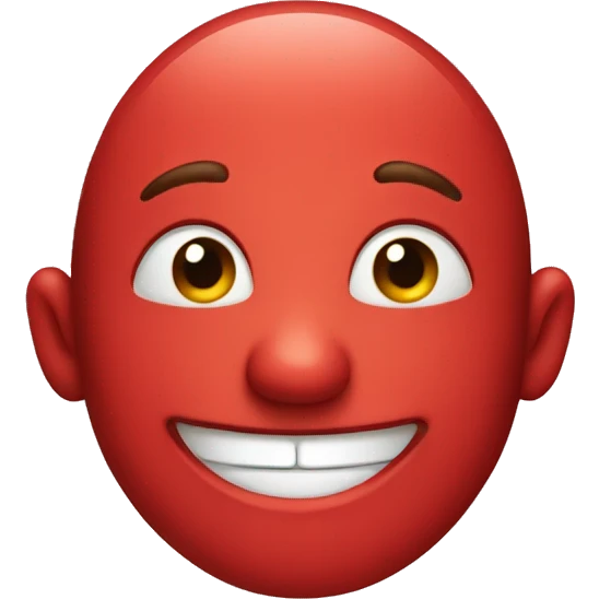 smiling red face  emoji
