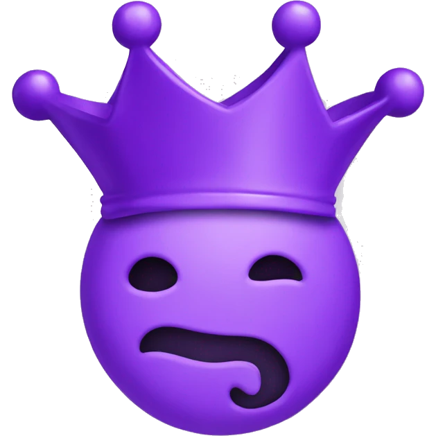 Puzzle piece crown, purple emoji