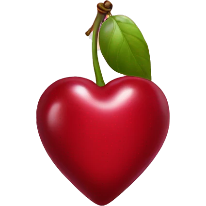 heart shaped cherry emoji