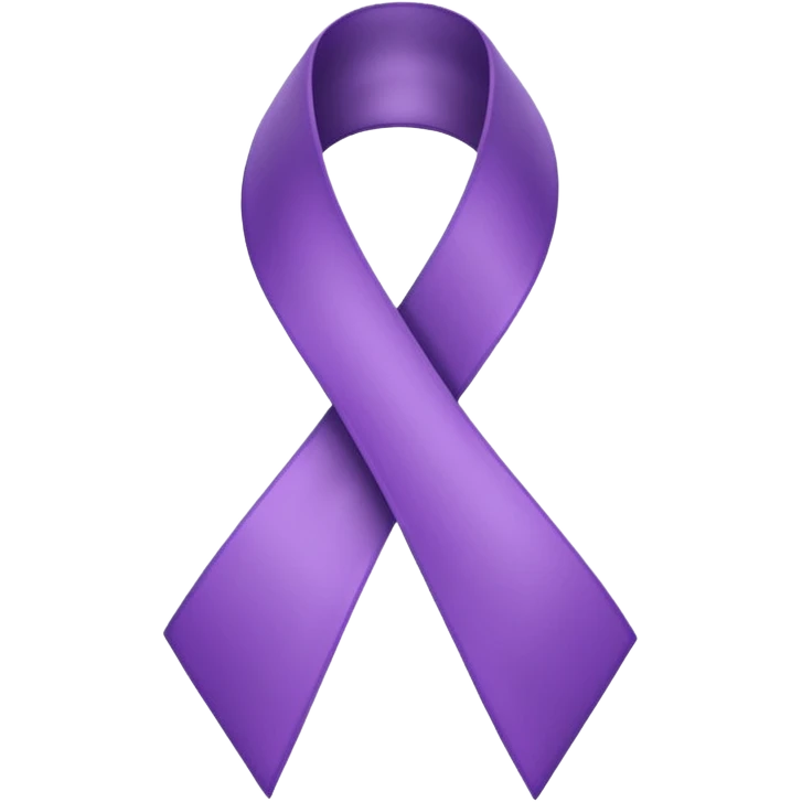 Purple ￼awareness ribbon ￼ emoji