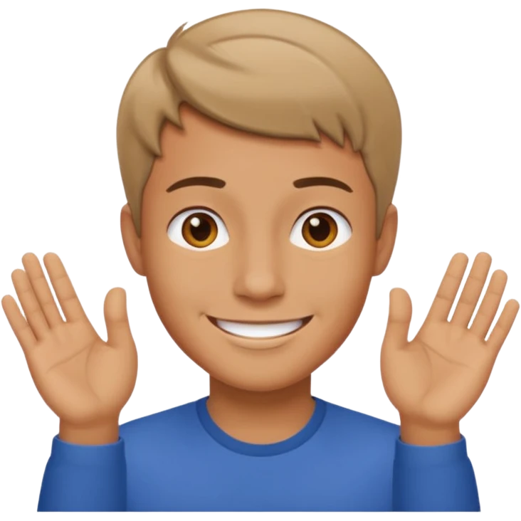 Hailing guy emoji