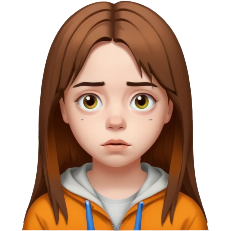 Billie Eilish just face  emoji