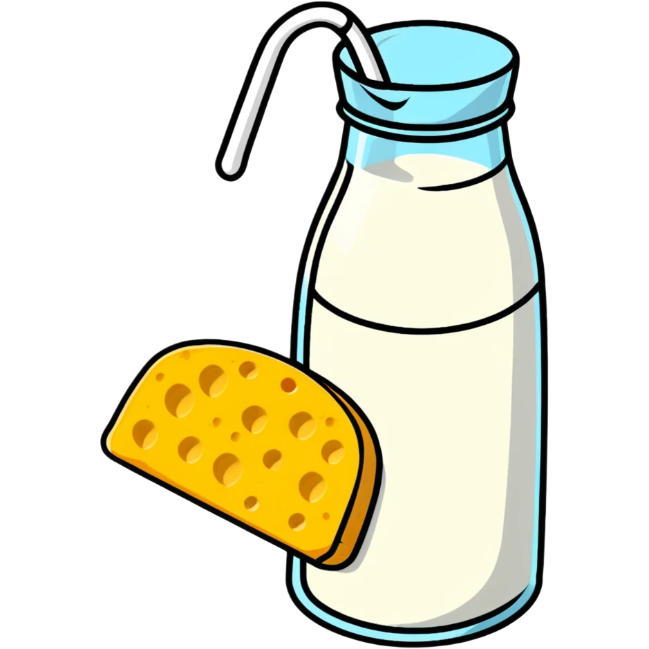 milk and cheese emoji