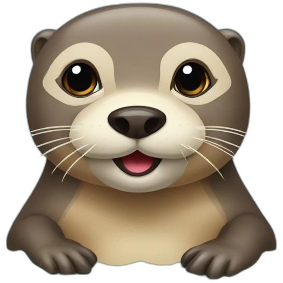 loutre sur la plage emoji