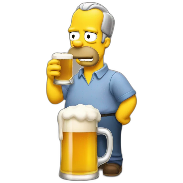 Homer qui bois une bière  emoji