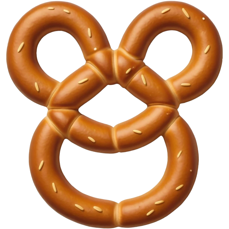 Pretzel shaped like a Mickey Mouse silhouette  emoji