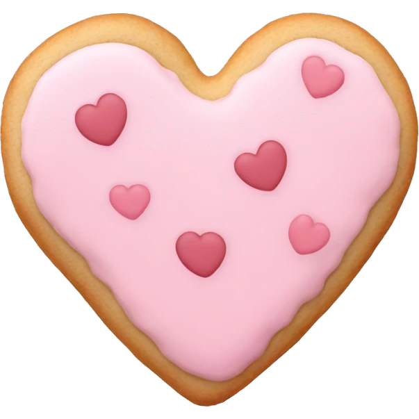 pale pink cookie heart emoji