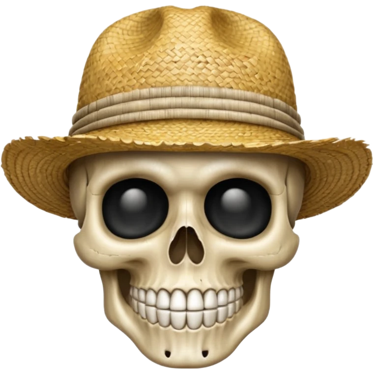 Straw hat skull emoji emoji