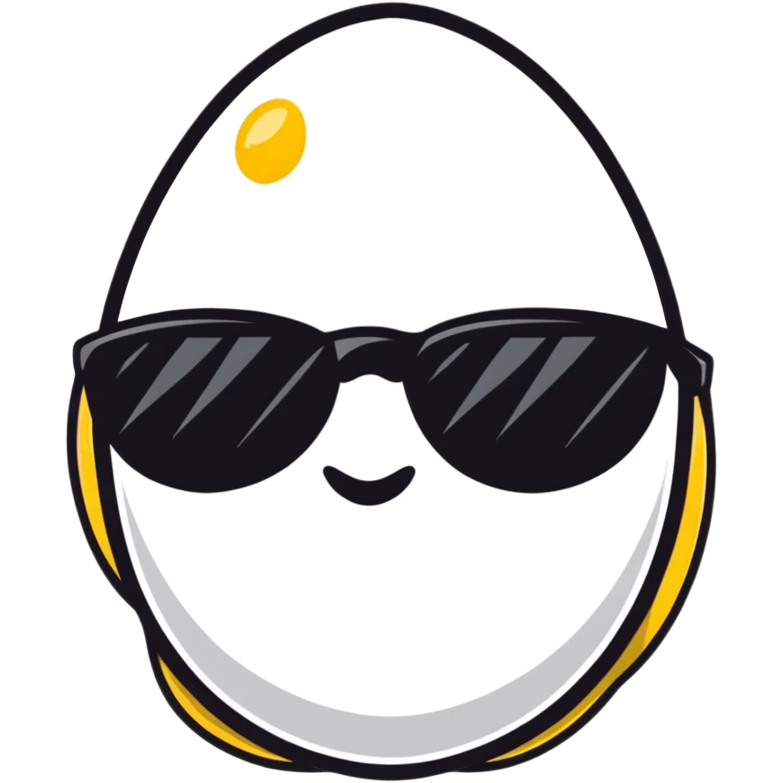 egg with sunglasses emoji