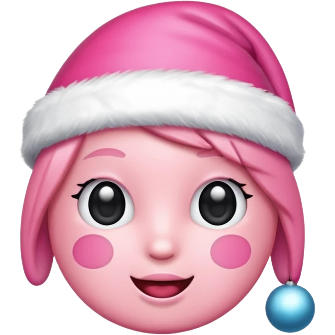 Cute christmas emoji pink and preppy emoji