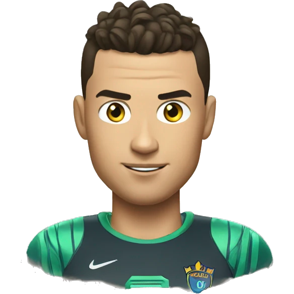 ronaldo playing video games , portrait emoji
