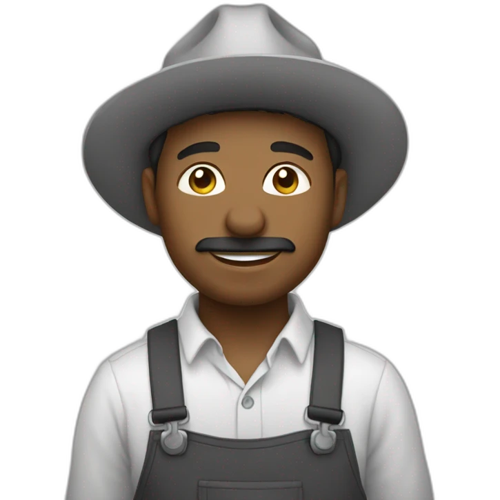 black and white grapevine grower emoji