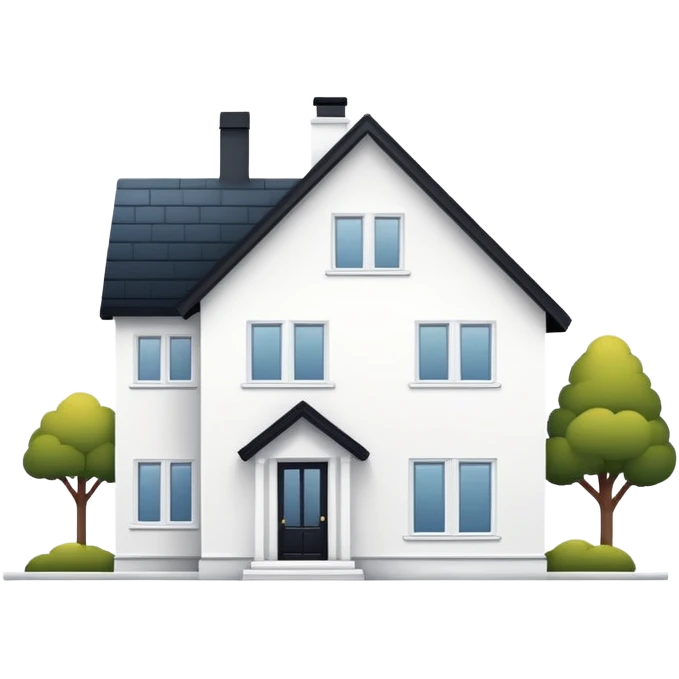 white scandinavian house emoji