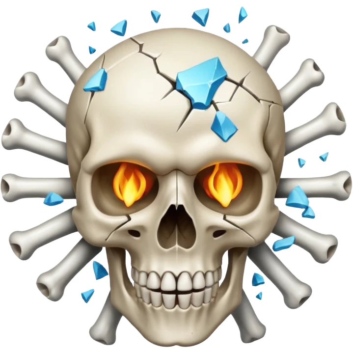 Skull with head explode emoji
