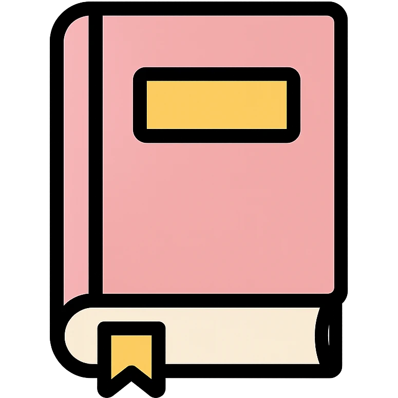 light pink book icon emoji