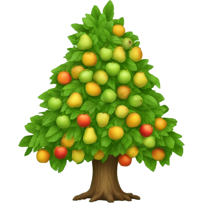 Tree with fruit emoji